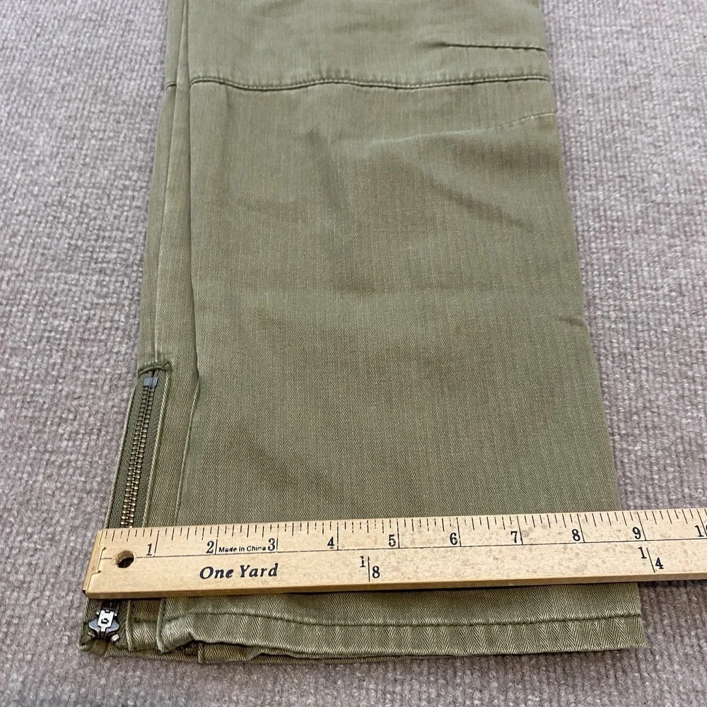 Lifted‎ Research Group Pants Mens 36x30 Green Cargo Ankle Zip Herringbone Grunge